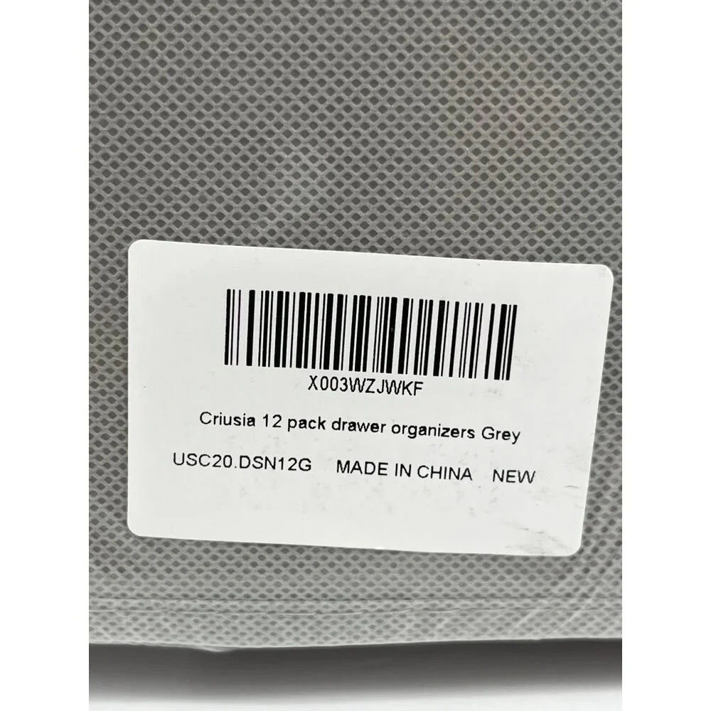 Criusia 12 Pack Drawer Organizers Grey For Closet Storage & Organization 86k